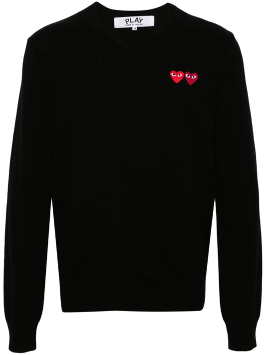 Heart-Patch Wool Jumper