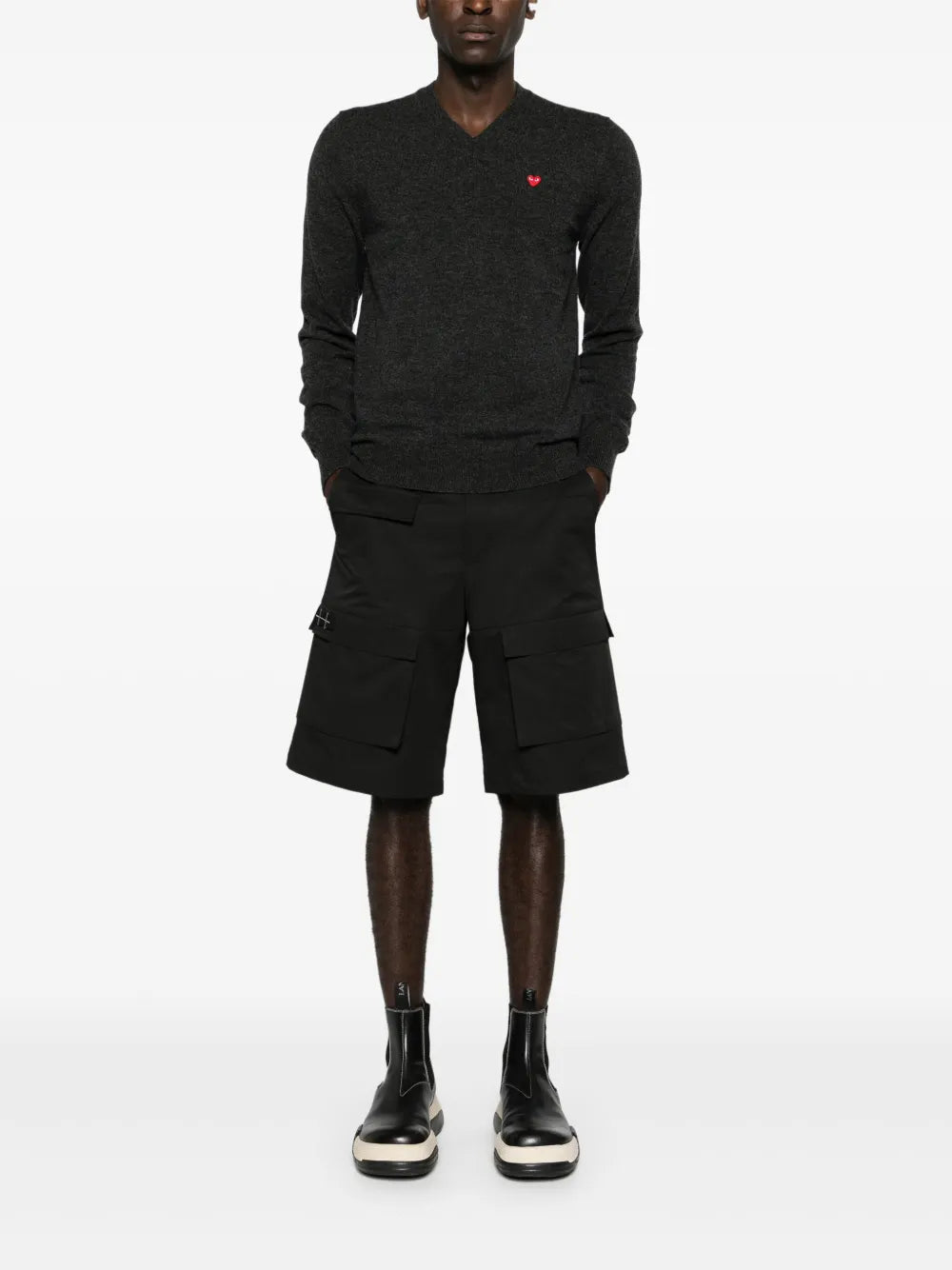 Heart-Patch Wool Jumper