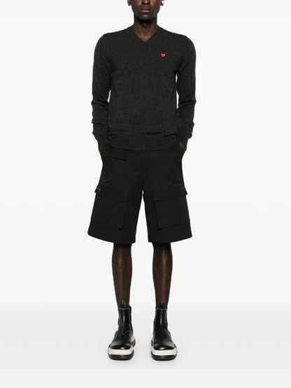 Heart-Patch Wool Jumper