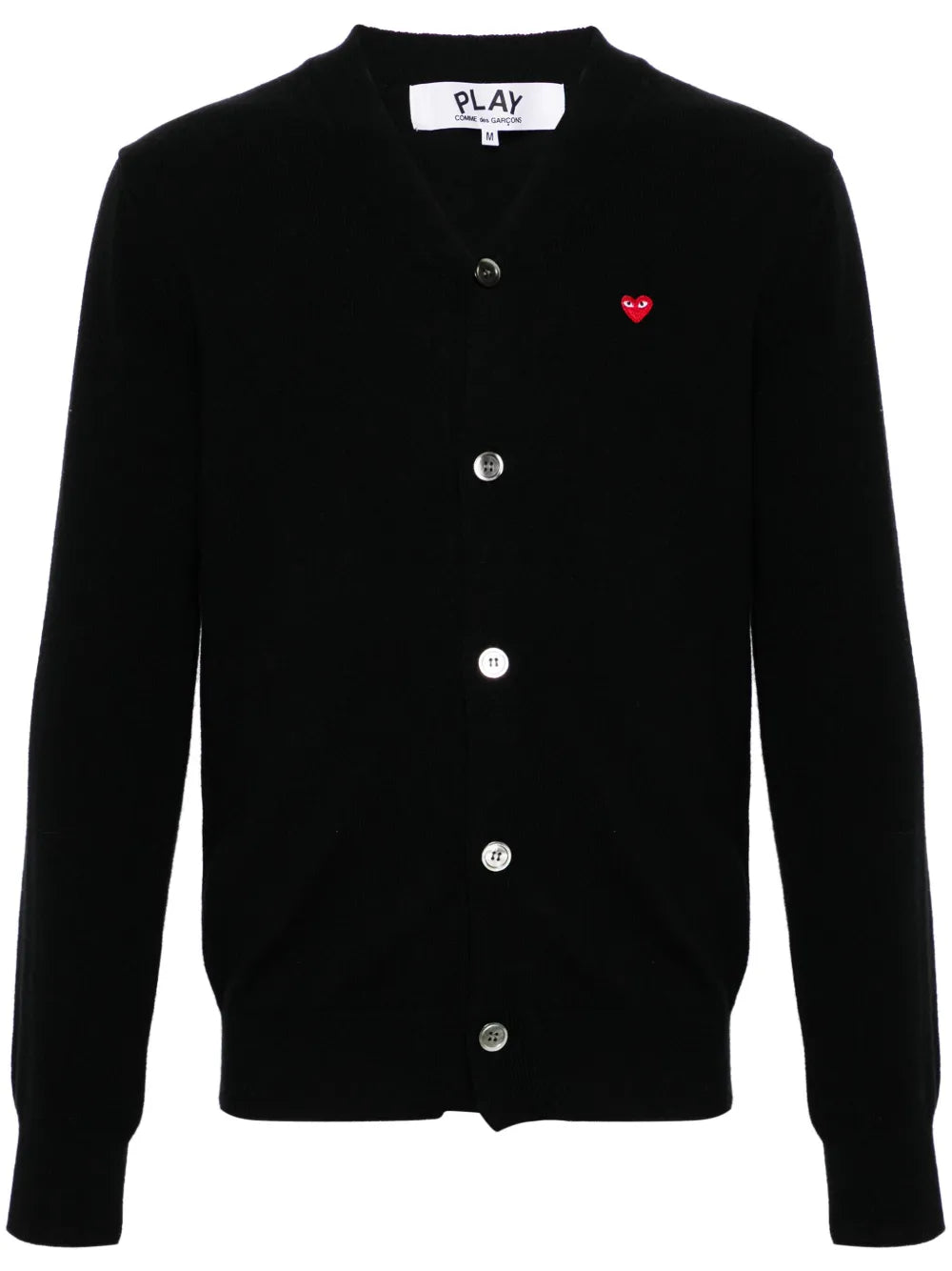 Heart-Patch Wool Cardigan