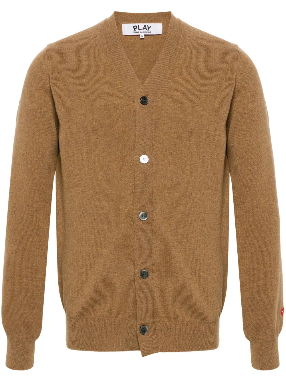 Heart-Patch Wool Cardigan