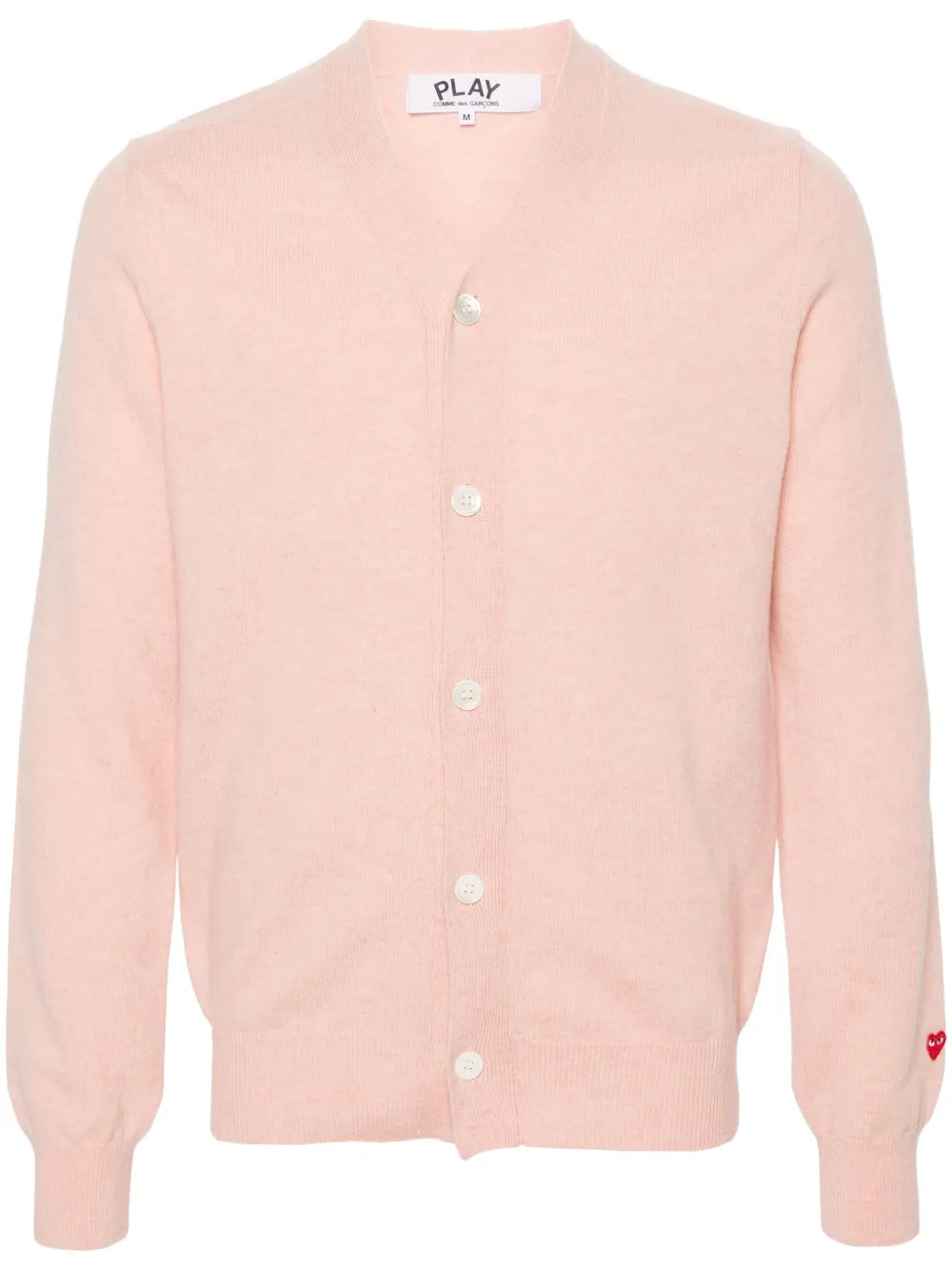 Heart-Patch Wool Cardigan