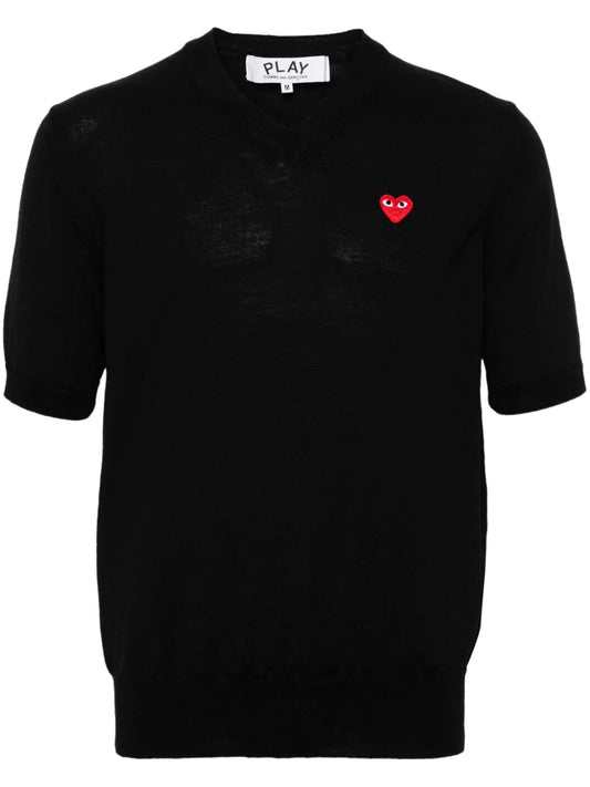 Heart-Patch Wool Jumper