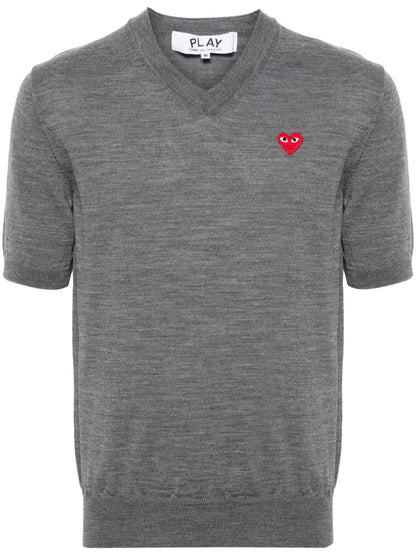 Heart-Patch Wool Jumper