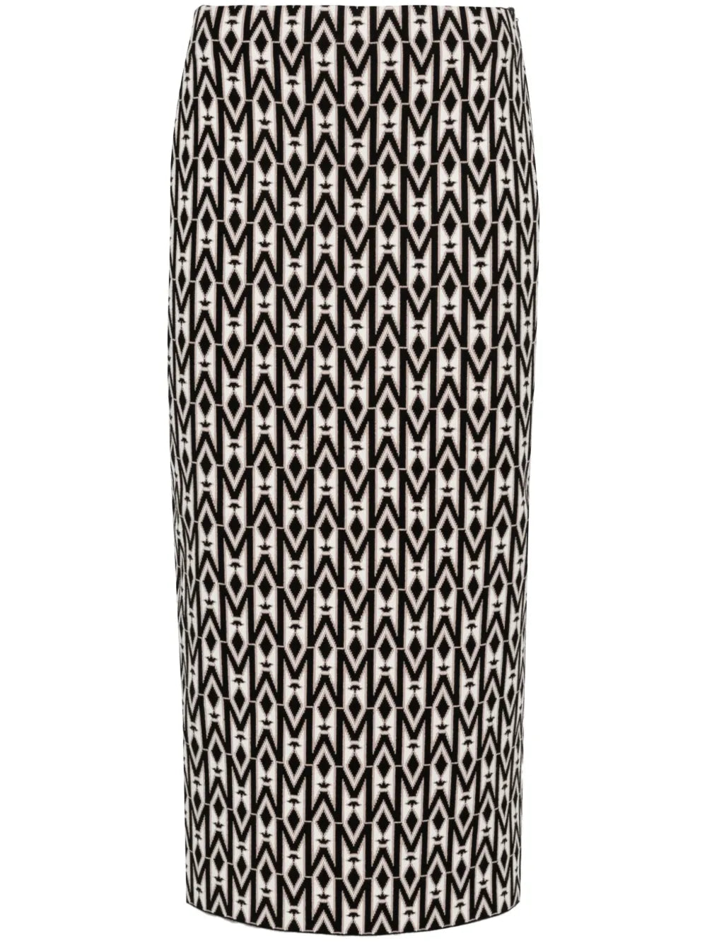 Geometric-Pattern Knitted Skirt