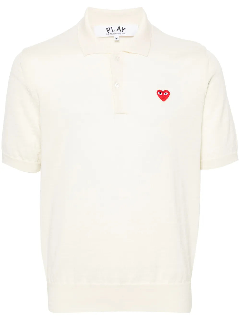 Heart-Patch Wool Polo Shirt
