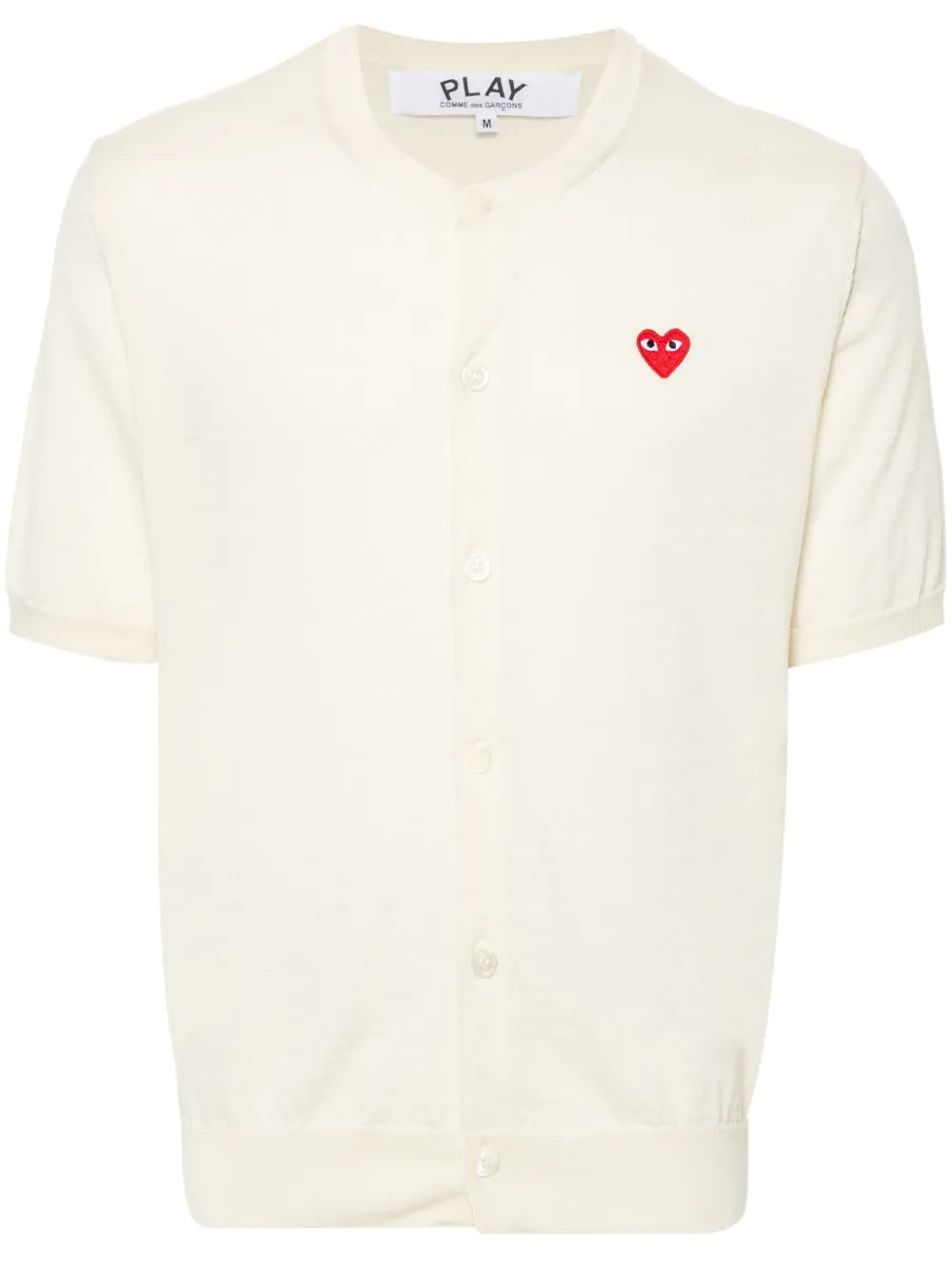 Heart-Patch Wool Cardigan