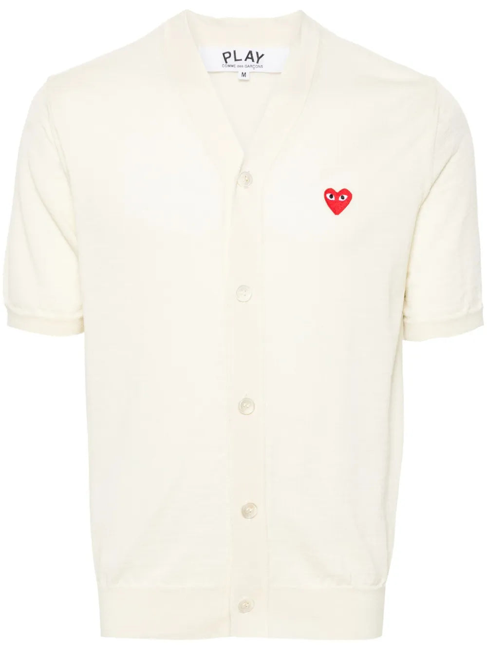 Heart-Patch Wool Cardigan