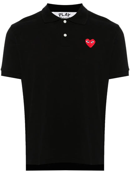 Heart-Patch Piqué Polo Shirt