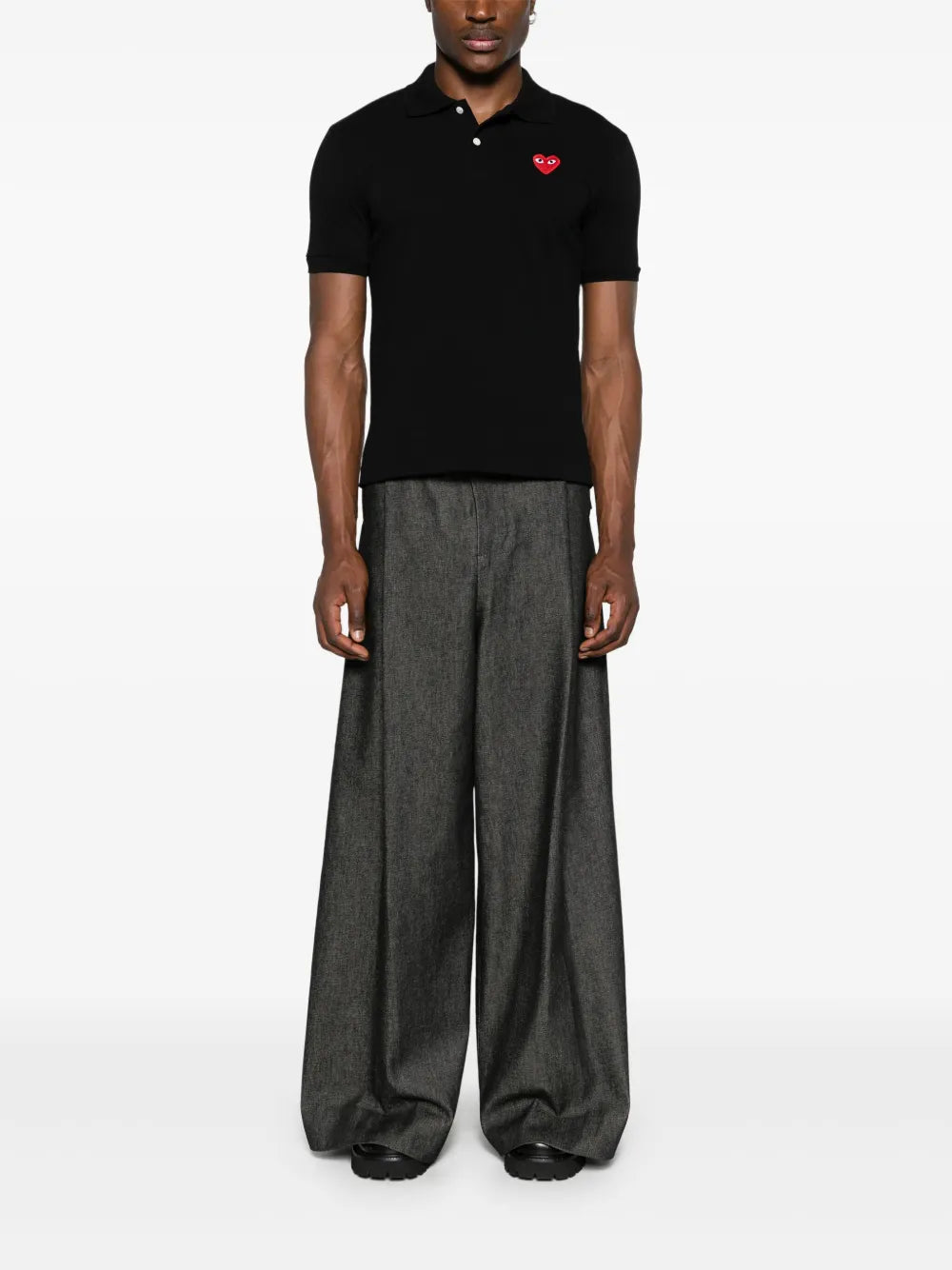 Heart-Patch Piqué Polo Shirt