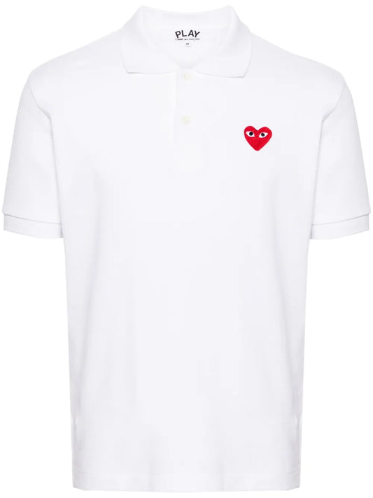 Heart-Patch Piqué Polo Shirt