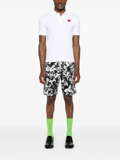 Heart-Patch Piqué Polo Shirt