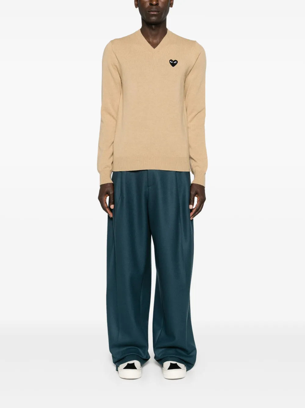 Heart-Patch Wool Jumper