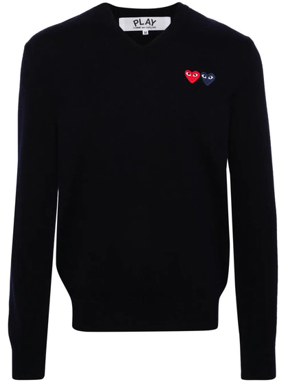 Heart-Patch Wool Jumper