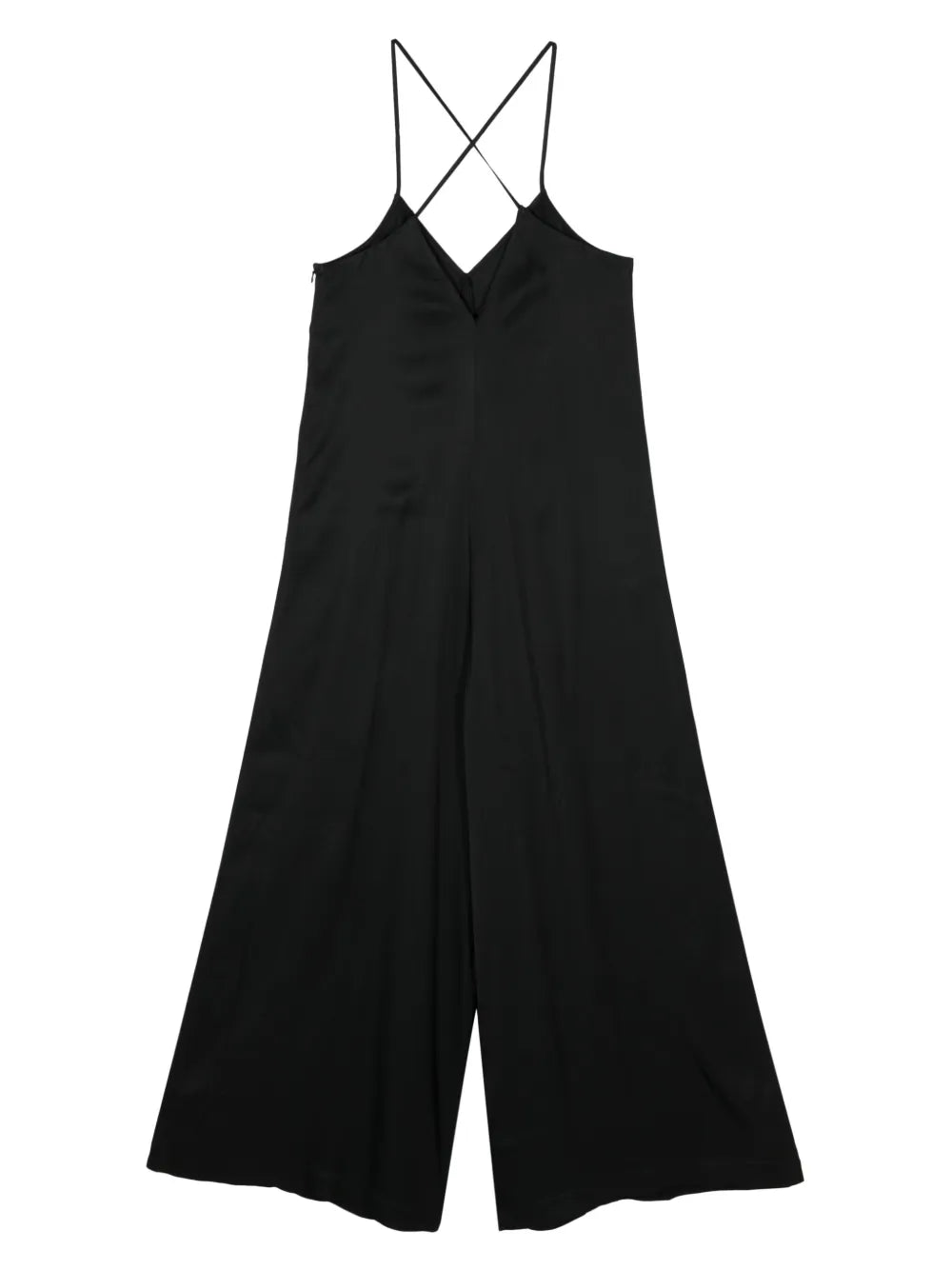 Wide-Leg Crepe Jumpsuit