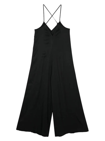 Wide-Leg Crepe Jumpsuit