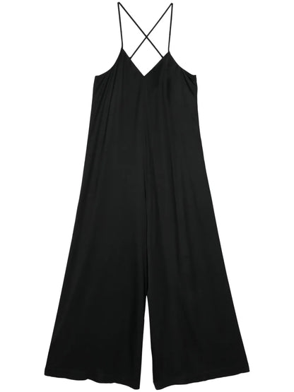 Wide-Leg Crepe Jumpsuit