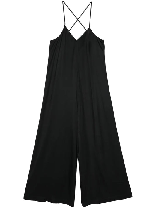 Wide-Leg Crepe Jumpsuit