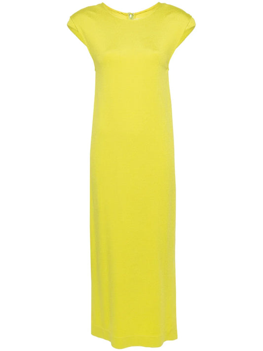 Detachable-Sleeve Maxi Dress