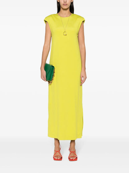 Detachable-Sleeve Maxi Dress