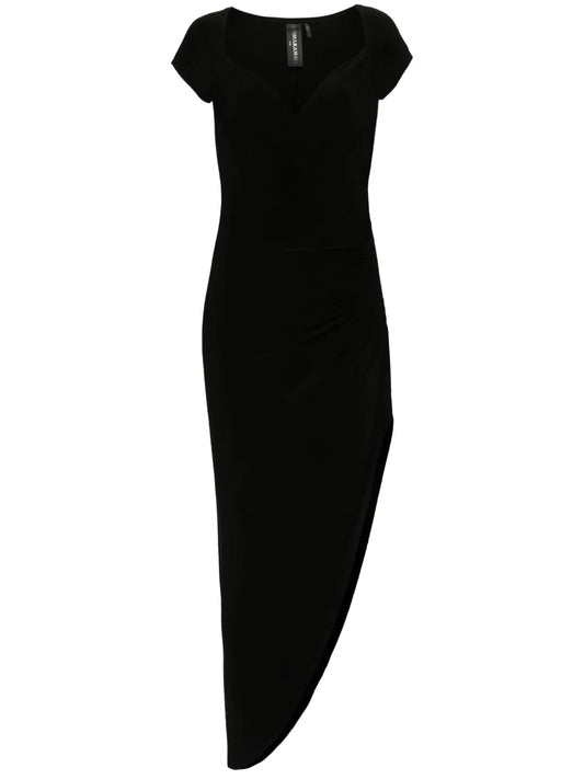 Cap-Sleeves Asymmetric Dress