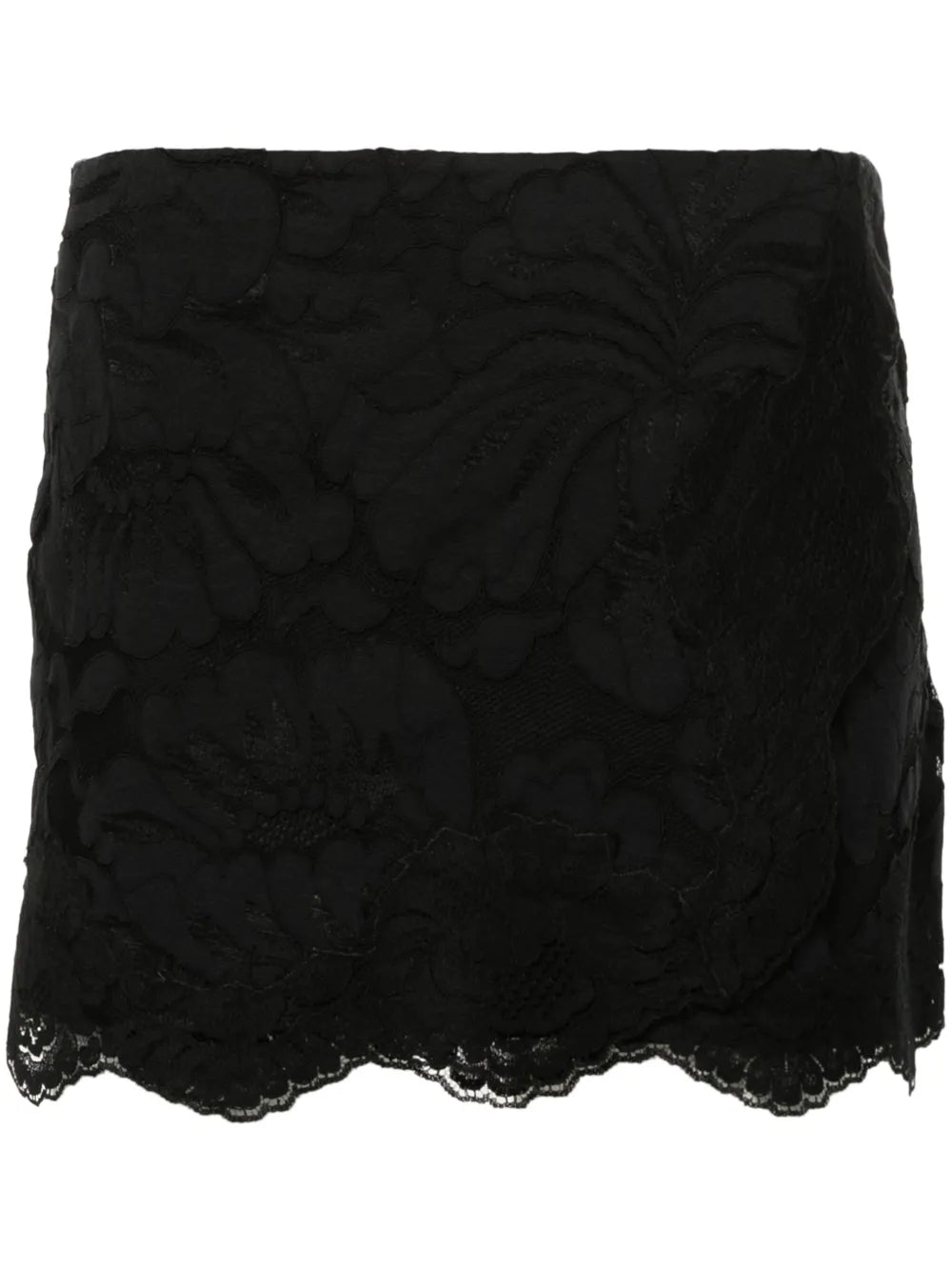 Floral-Lace Mini Skirt