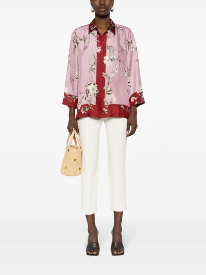 Cropped High-Rise Trousers