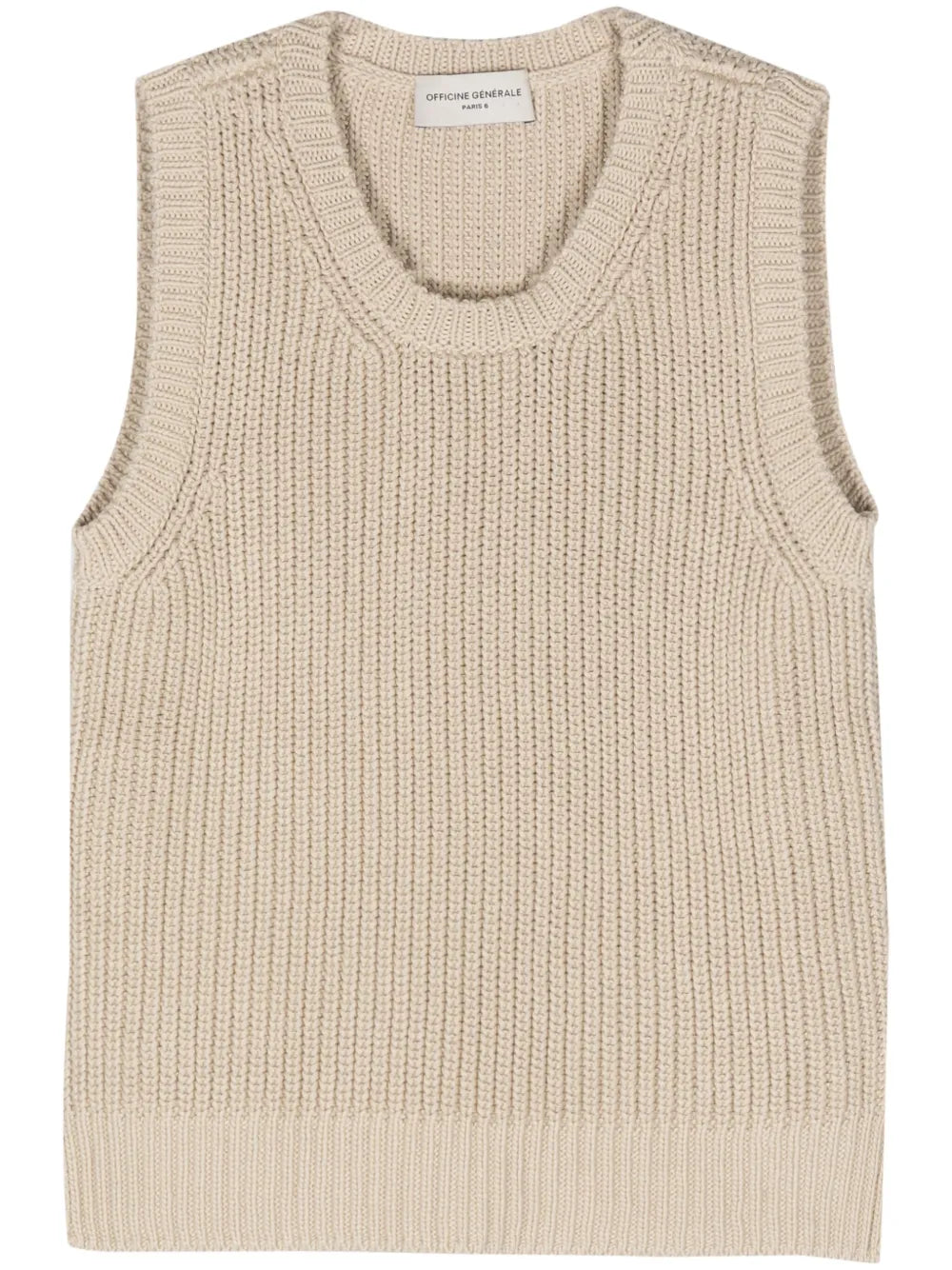 Crew-Neck Cotton Vest