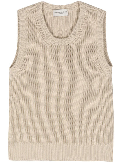 Crew-Neck Cotton Vest