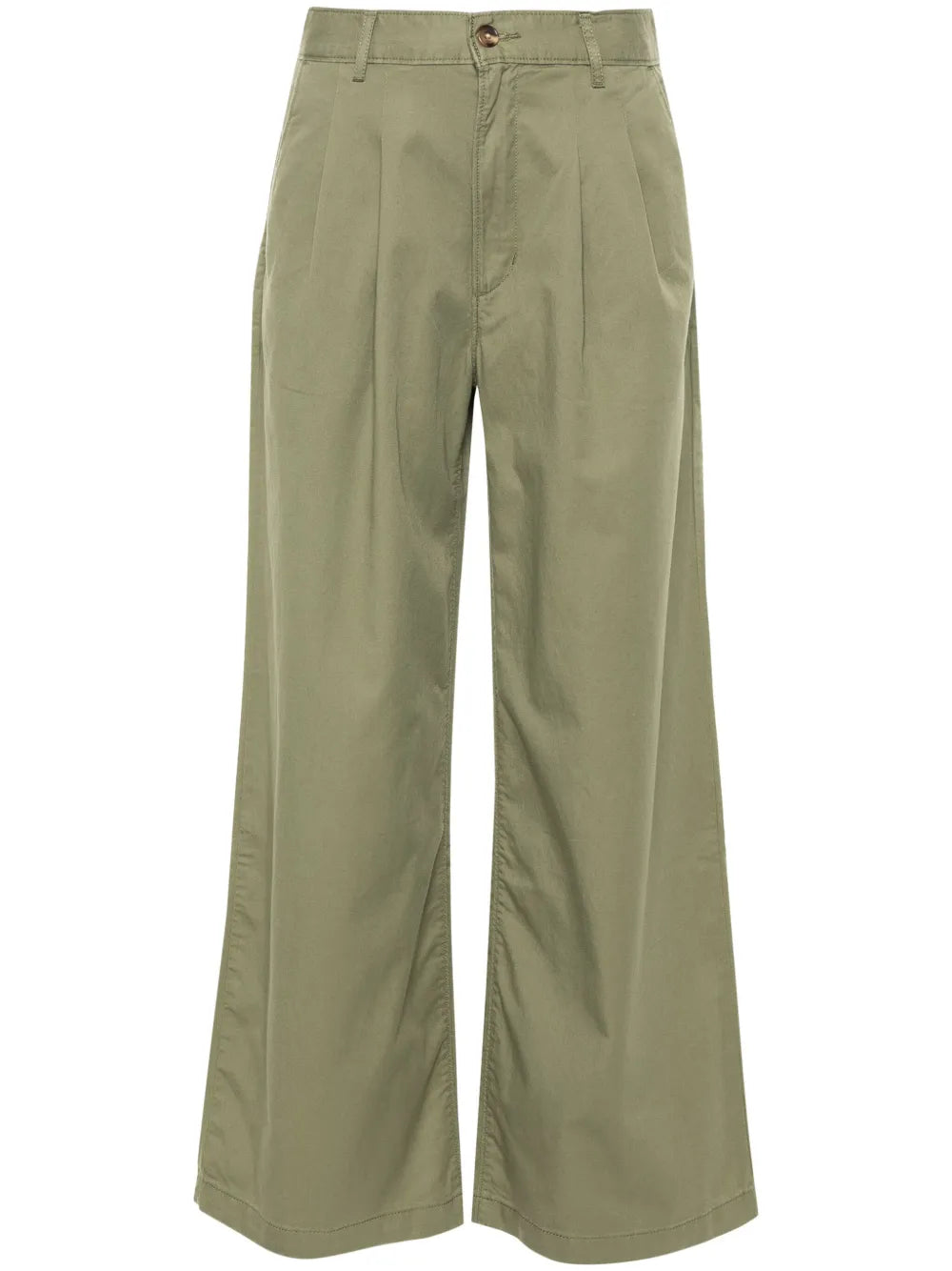 Pleat-Detail Wide-Leg Trousers