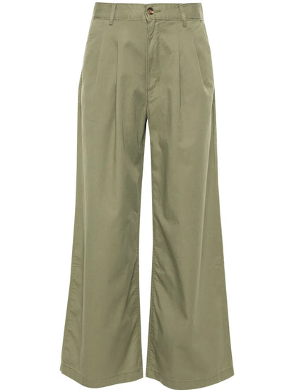 Pleat-Detail Wide-Leg Trousers