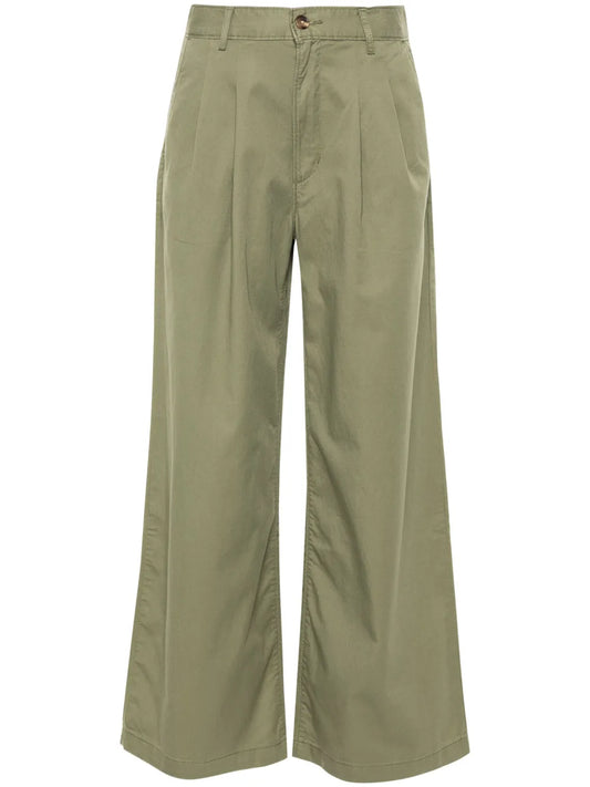Pleat-Detail Wide-Leg Trousers