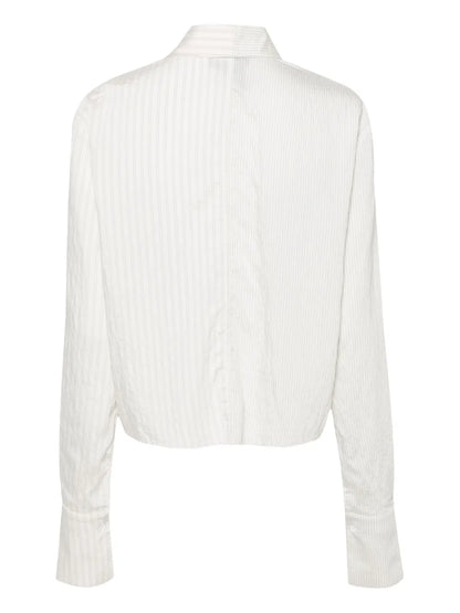 Pinstriped Cropped Shirt