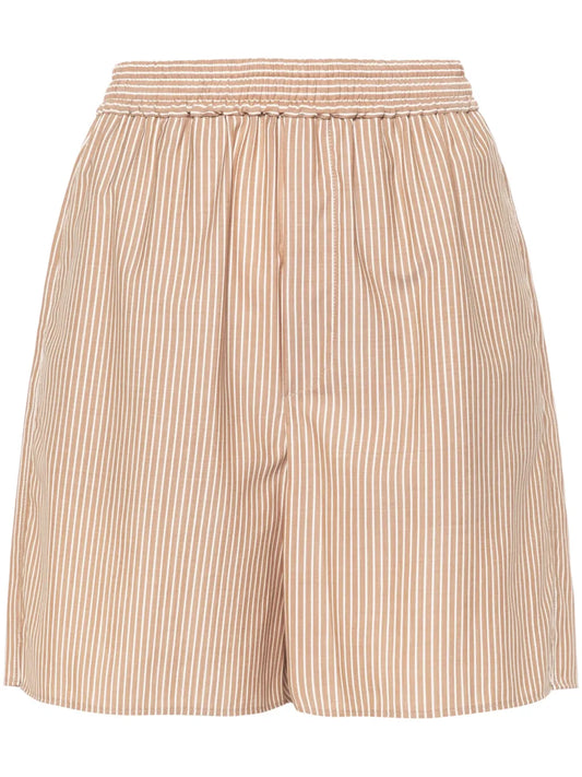 Striped Wool Shorts