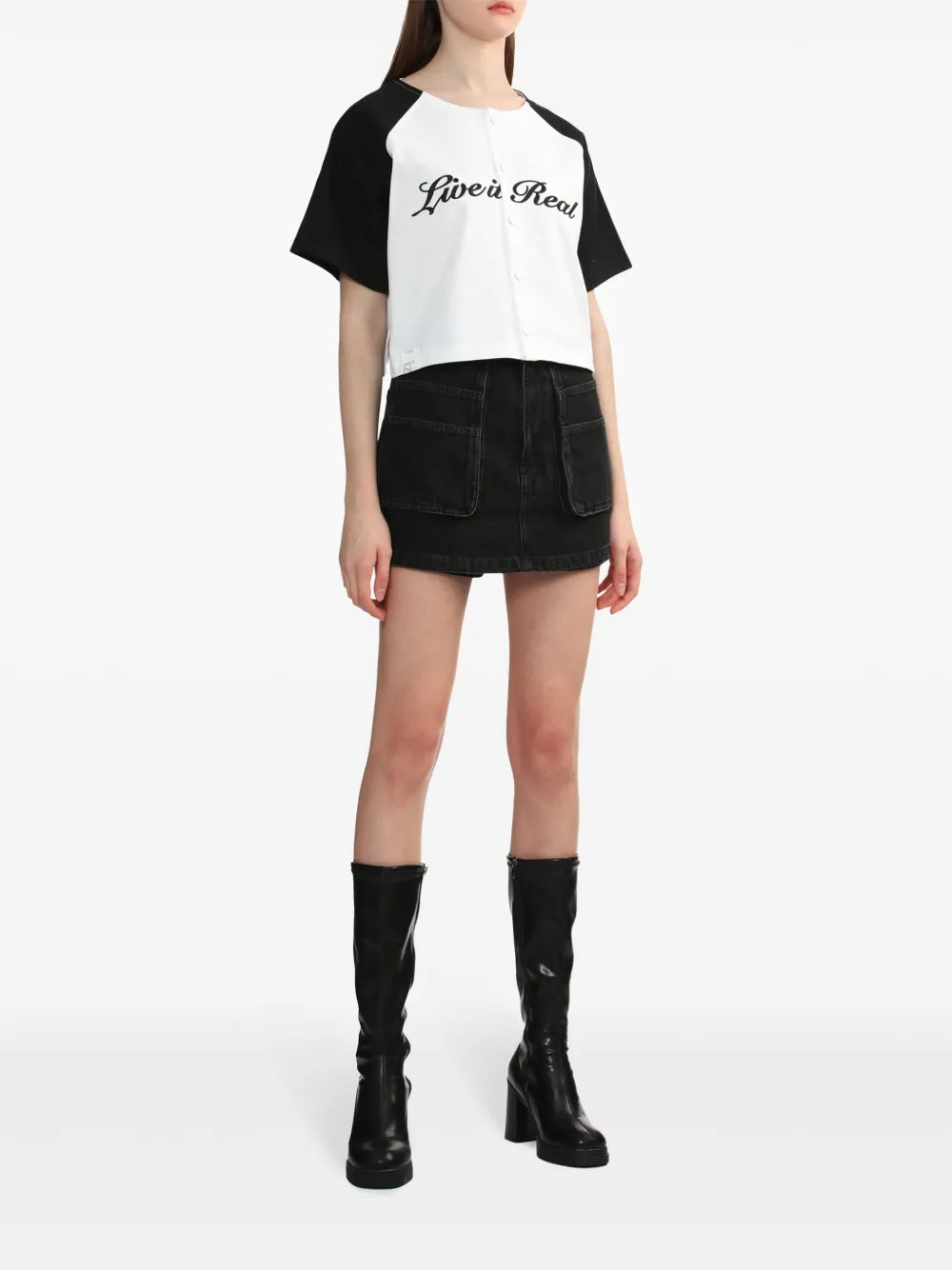 Colour-Block Cotton T-Shirt