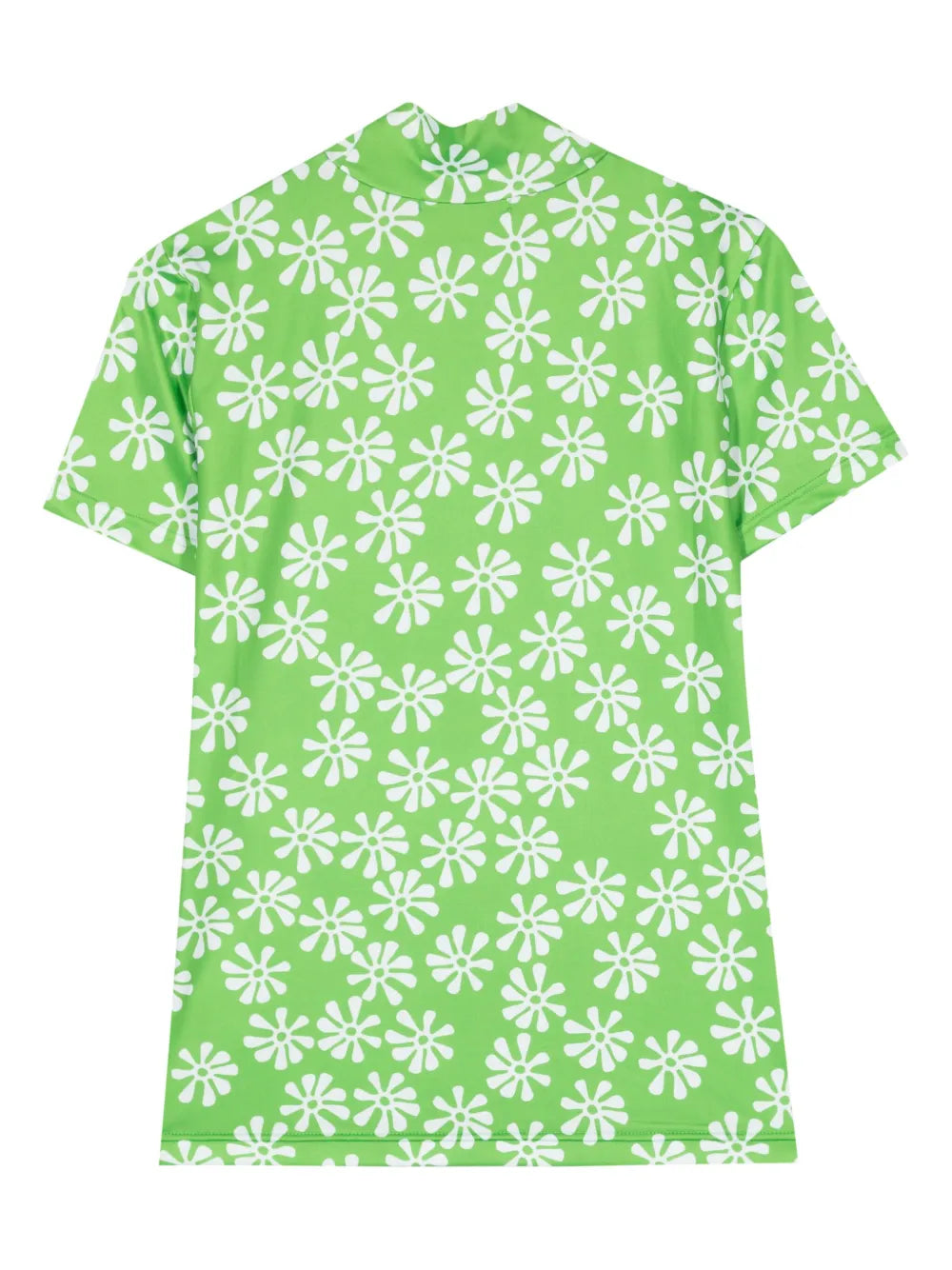 Floral-Print Stand-Neck T-Shirt
