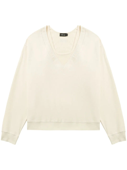 Drop-Shoulder Layered Sweatshirt