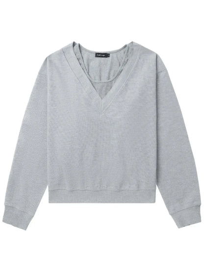 Drop-Shoulder Layered Sweatshirt