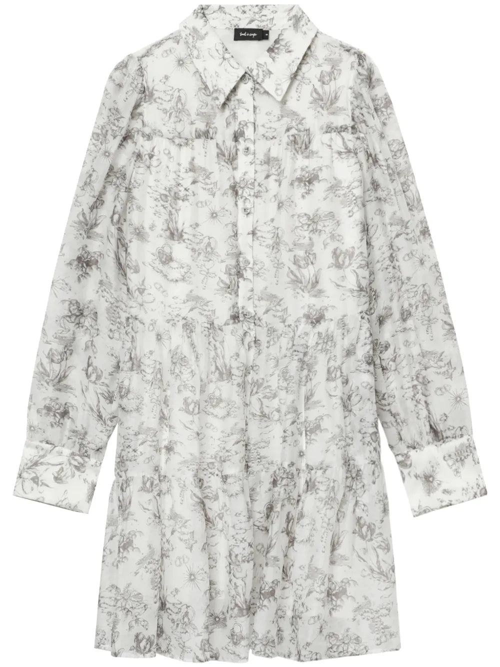 Floral-Print Button-Up Dress