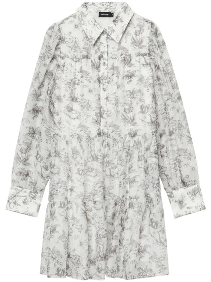 Floral-Print Button-Up Dress