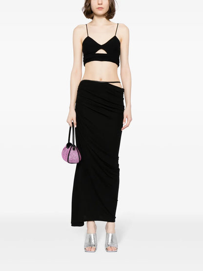 Draped Maxi Skirt