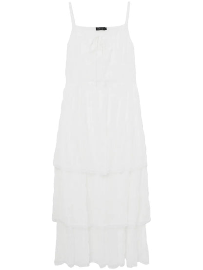 Layered-Skirt Midi Dress