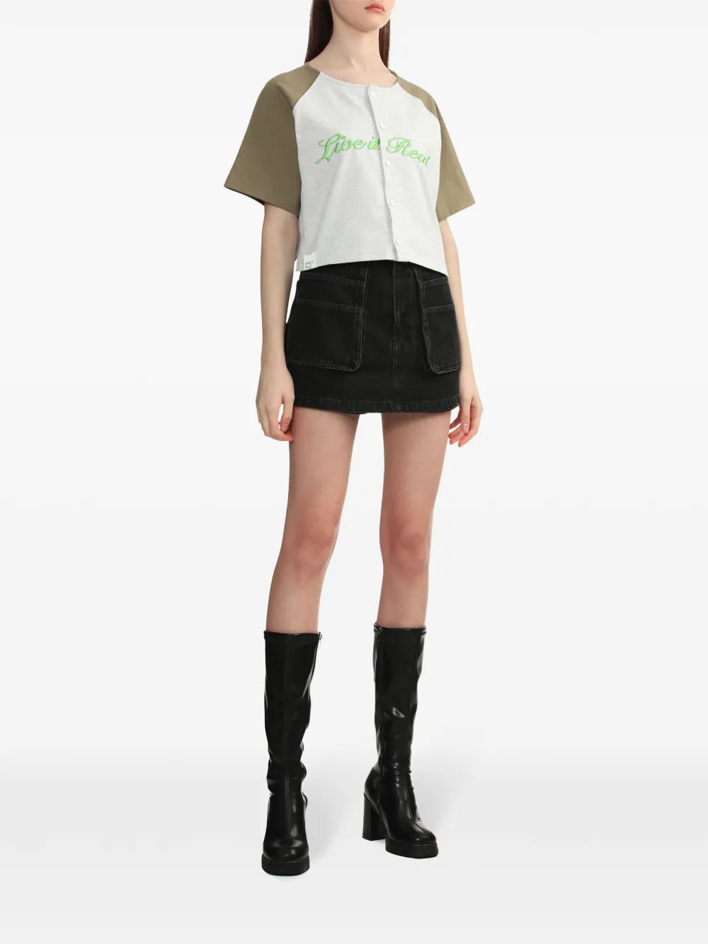 Colour-Block Cotton T-Shirt
