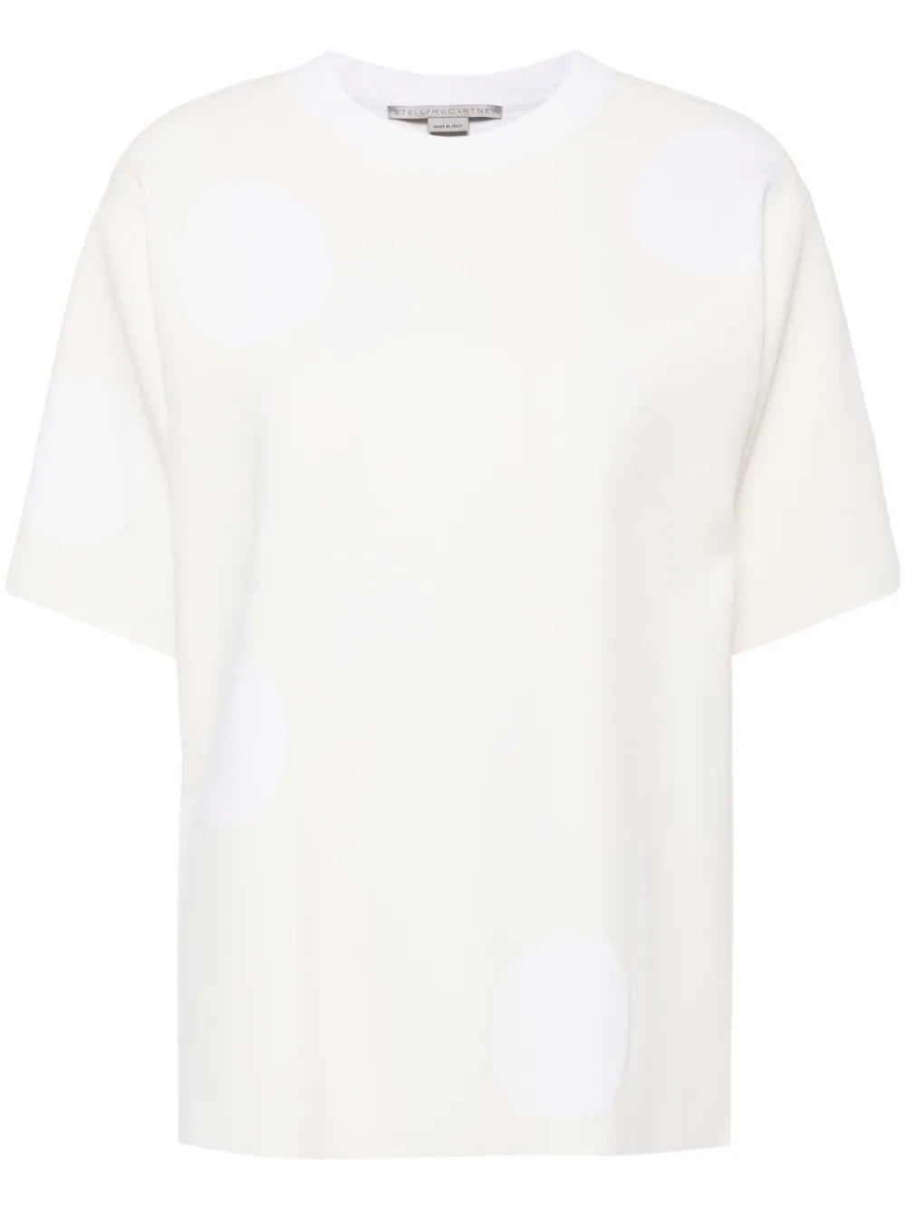 Polka-Dot Intarsia-Knit T-Shirt