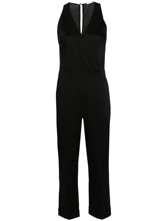 V-Neck Poplin Jumpsuit