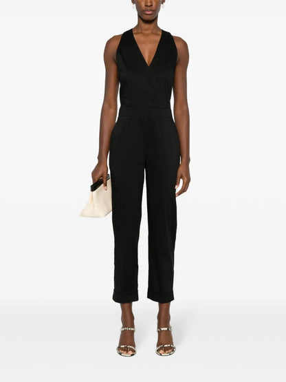 V-Neck Poplin Jumpsuit