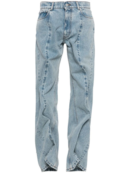Evergreen Wire Mid-Rise Straight Jeans