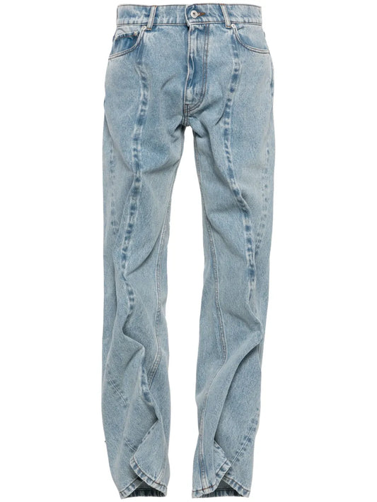 Evergreen Wire Mid-Rise Straight Jeans