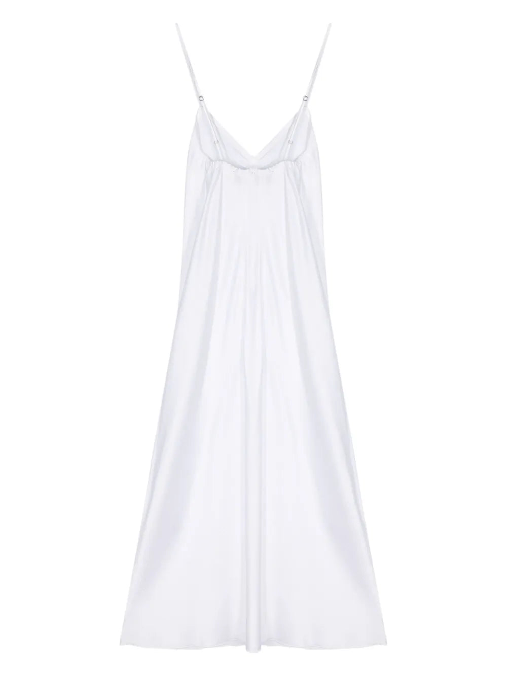 Plissé Satin Midi Dress