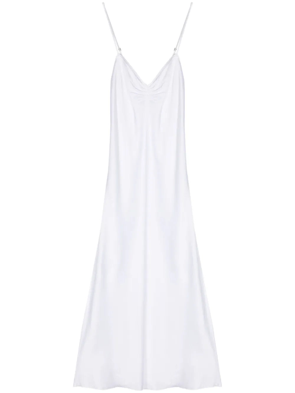 Plissé Satin Midi Dress